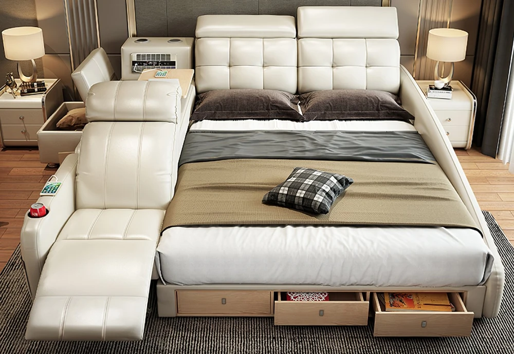 modern electric multifunctional smart fabric bed